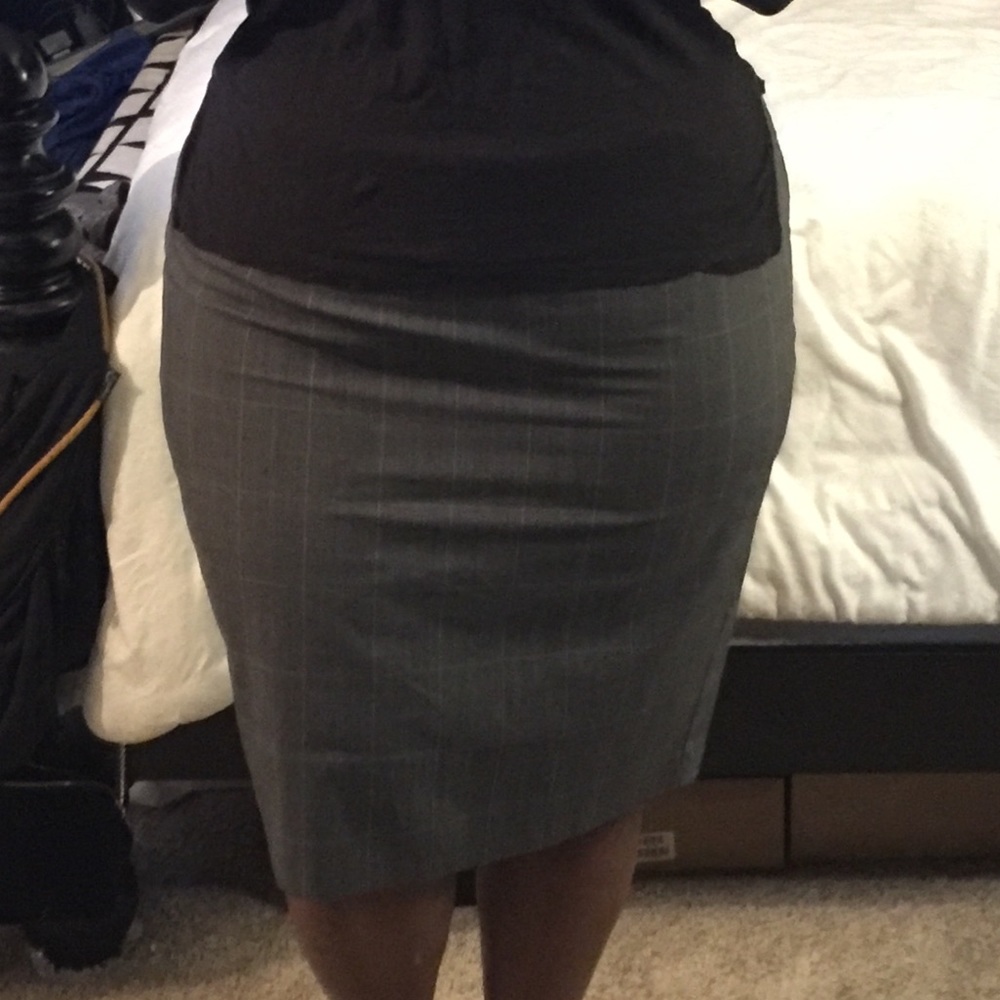 Herringbone pencil skirt